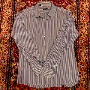 Blue Stripe Club Collar Shirt